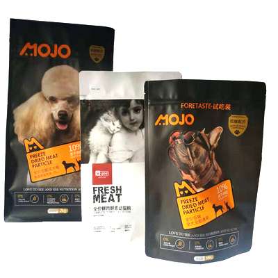 Vivid Printing Stand Up bag Plastic Dog Food Snack Packaging Pouch Pet Food Bags